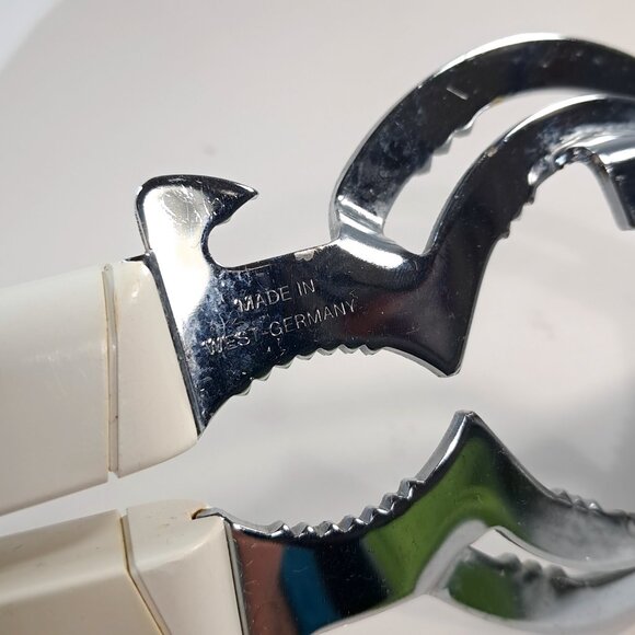 Vintage Leifheit Universal Jar Lid Can Opener West Germany white plastic handle - Picture 10 of 10